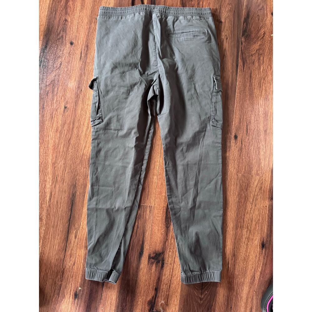 GRAY HOLLISTER CARGO PANT SKINNY JOGGER SIZE ELASTIC WAIST WITH DRAWSTRING PANT - Picture 3 of 7